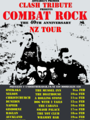 COMBAT ROCK (Clash Tribute) NZ Tour. POSTPONED due to RED SETTINGS.
